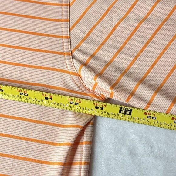 Oxford Golf Sz XL Super Dry COOLMAX Polo Men's Orange White Stripe  0199 - Picture 12 of 13